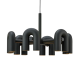 52056 Висечка светилка ECLIPSE LED 12x7W 3000K Црна Luxen